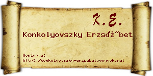 Konkolyovszky Erzsébet névjegykártya